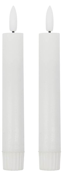 Vosková LED sviečka White 16 cm – set 2 ks