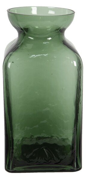 Zelenkavá sklenená váza Erica - Ø 10 * 19 cm