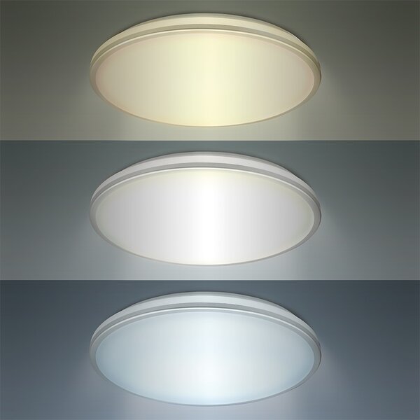SOLIGHT LED osvetlenie s ochranou proti vlhkosti, IP54, 18W, 1530lm, 3CCT, 33cm