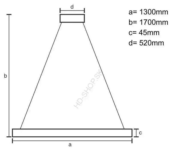 LED závesné svietidlo 22W 4000K masívne drevo (WRL0321)