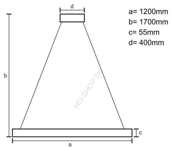 LED závesné svietidlo 22W 4000K masívne drevo (WRL0421)