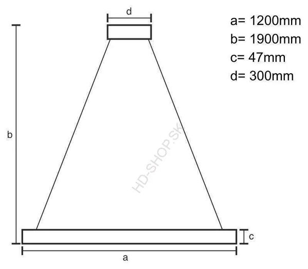 LED závesné svietidlo 22W 4000K masívne drevo (WRL0721)