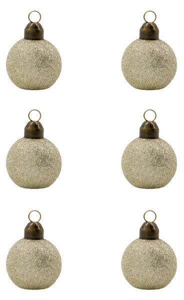 Vianočný stojanček na menovku Champagne – set 6 ks