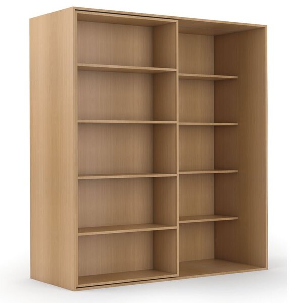 Dvojradová posuvná knižnica DOUBLE, 1800 x 700 x 2000 mm, buk