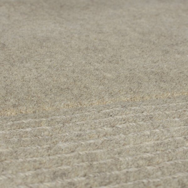 Flair Rugs, Kusový ručne tkaný koberec Tuscany Textured Wool Border Natural, 120x170, béžová, obývacia izba