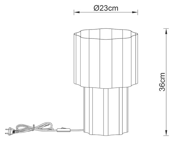 STOLNÁ LAMPA, E27, 23/36 cm Collett's Monde - Online Only bytové doplnky, Online Only