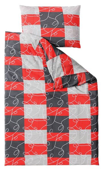 Bavlnené obliečky SQUARES BLEND červené Rozmer obliečky: 70 x 90 cm | 140 x 200 cm