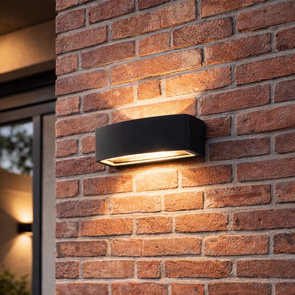Moderná vonkajšia nástenná lampa čierna IP44 - Latina