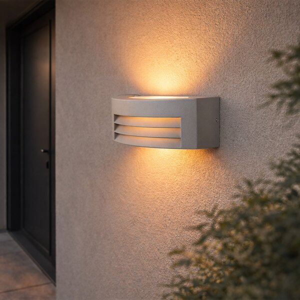 Moderná nástenná lampa sivá IP44 - Hurricane 1