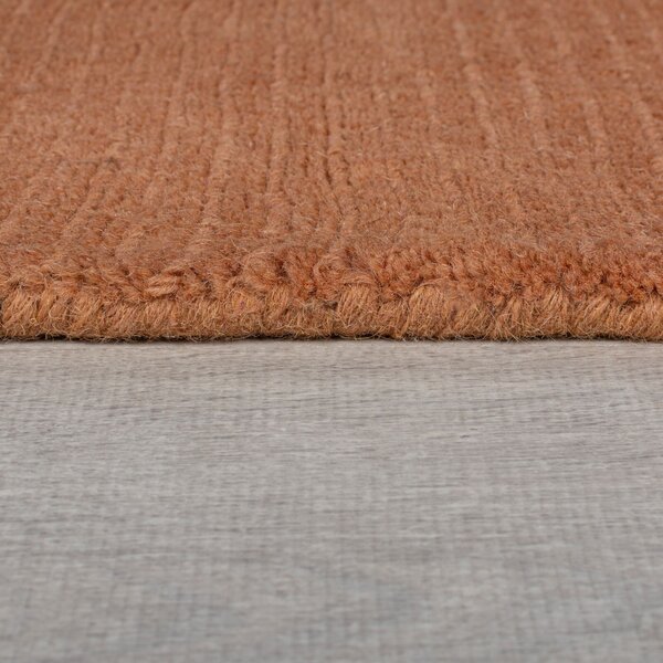 Flair Rugs , DOPREDAJ: 120x170 cm Kusový ručně tkaný koberec Tuscany Textured Wool Border Orange, 120x170, oranžová, obývacia izba