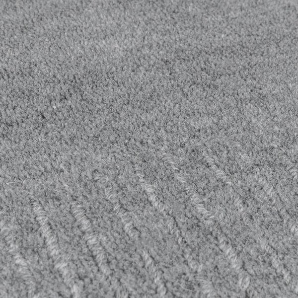 Flair Rugs , Kusový ručne tkaný koberec Tuscany Textured Wool Border Grey Marl, 120x170, šedá, obývacia izba