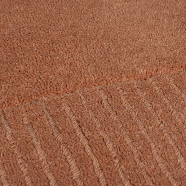 Flair Rugs , DOPREDAJ: 120x170 cm Kusový ručně tkaný koberec Tuscany Textured Wool Border Orange, 120x170, oranžová, obývacia izba