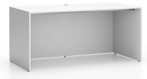 Kancelársky písací stôl SEGMENT, 162x80 cm, biela