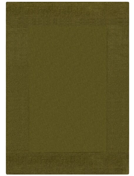 Flair Rugs koberce Kusový ručne tkaný koberec Tuscany Textured Wool Border Green - 120x170 cm