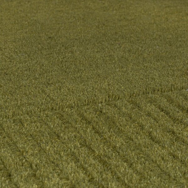 Flair Rugs , Kusový ručne tkaný koberec Tuscany Textured Wool Border Green, 120x170, zelená, obývacia izba