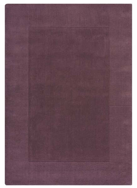 Flair Rugs koberce Kusový ručne tkaný koberec Tuscany Textured Wool Border Purple - 200x290 cm