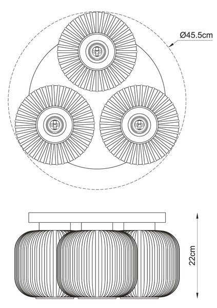 STROPNÉ SVIETIDLO, 45.5/22 cm Collett's Monde - Online Only bytové doplnky, Online Only