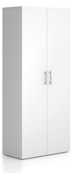 Kancelárska skriňa vysoká SOLID, 800 x 400 x 1830 mm, biela