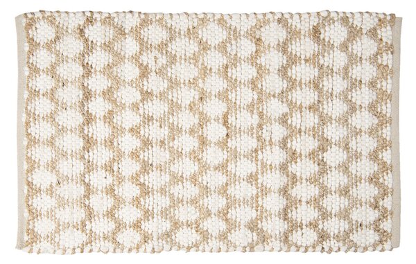 Clayre & Eef Hnedo -biely jutový koberec - 60 * 90 cm