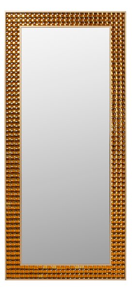 Crystal nástenné zrkadlo mosadzné 80x180 cm