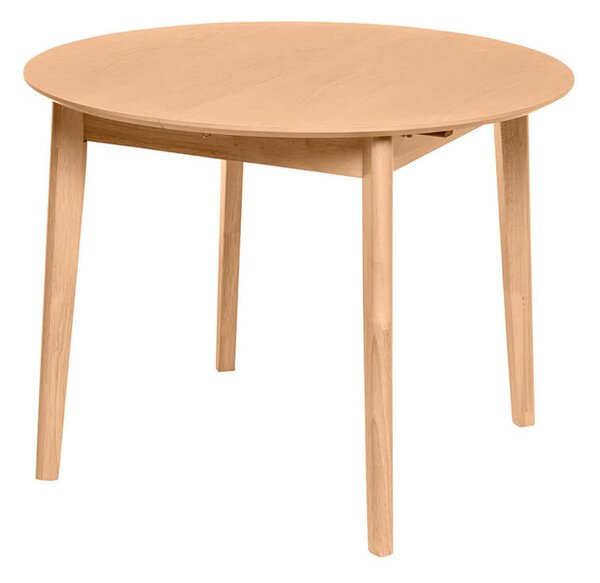 MUZZA Rozkladací jedálenský stôl nalia Ø 100 (130 x 100) cm prírodný
