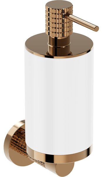 Mexen Triv, nástenný dávkovač mydla, biela/ružové zlato, 250ml, 70A33058-60W