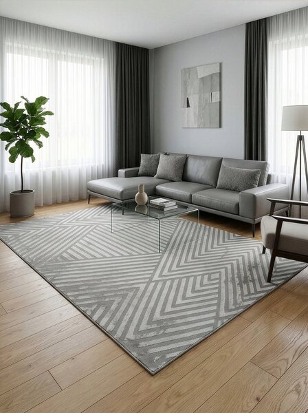 Koberec Nova1, 160x230 cm, strieborná