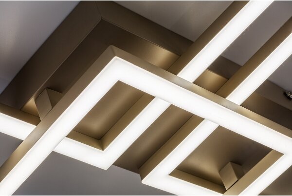 Rabalux 71500 - LED stmievateľné stropné svietidlo FATMA 40W/230V 3000-6500K 33x100 cm béžová + diaľkové ovládanie