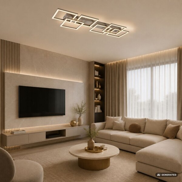 Rabalux 71500 - LED stmievateľné stropné svietidlo FATMA 40W/230V 3000-6500K 33x100 cm béžová + diaľkové ovládanie