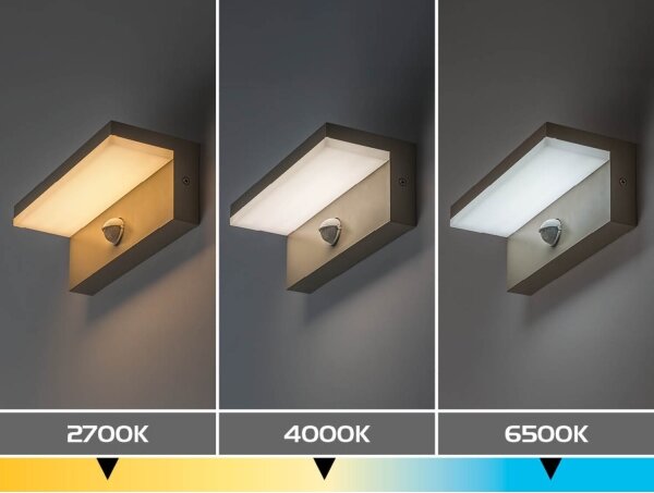Rabalux 77220 - LED vonkajšie nástenné svietidlo so senzorom ZARAGOZA 9W/230V IP54 béžová