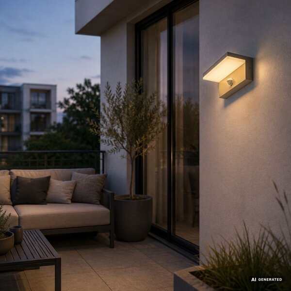 Rabalux 77220 - LED vonkajšie nástenné svietidlo so senzorom ZARAGOZA 9W/230V IP54 béžová