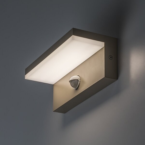 Rabalux 77220 - LED vonkajšie nástenné svietidlo so senzorom ZARAGOZA 9W/230V IP54 béžová