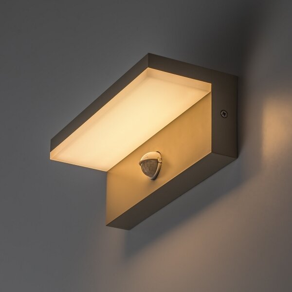 Rabalux 77220 - LED vonkajšie nástenné svietidlo so senzorom ZARAGOZA 9W/230V IP54 béžová