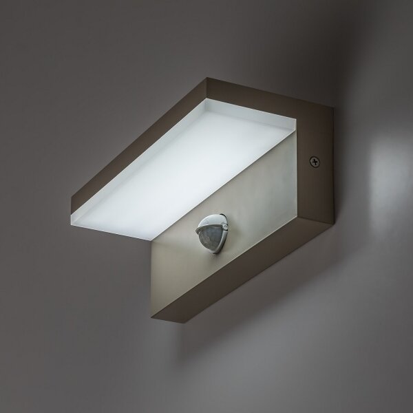 Rabalux 77220 - LED vonkajšie nástenné svietidlo so senzorom ZARAGOZA 9W/230V IP54 béžová