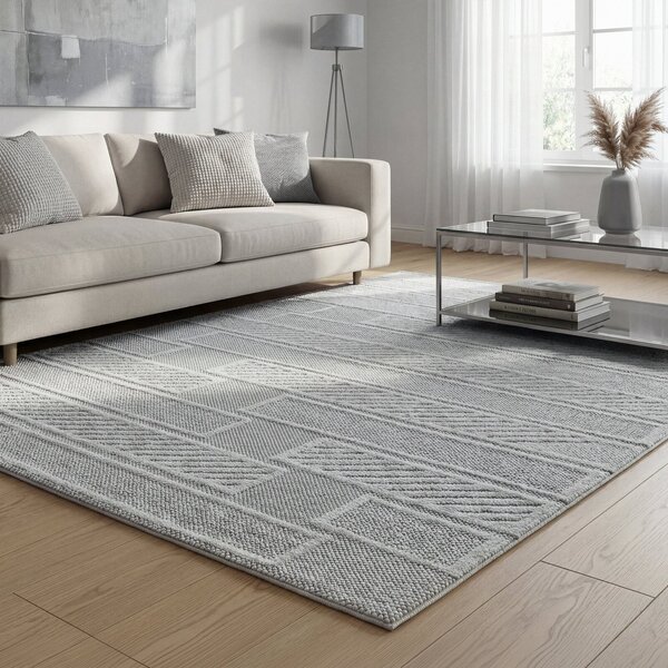 Koberec Porto1, 120x170 cm, strieborná