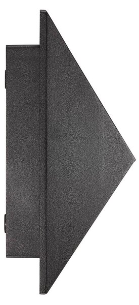 Vonkajšie nástenné svietidlo Pontio 15, šírka 15 cm, čierne, Čierna, kov, Moderný, Nástenné svietidlo