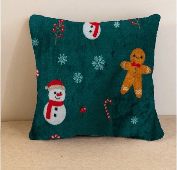 Sada 2 ks mikroplyšových obliečok na vankúš SNIEŽIK A PERNÍČEK 45x45 cm