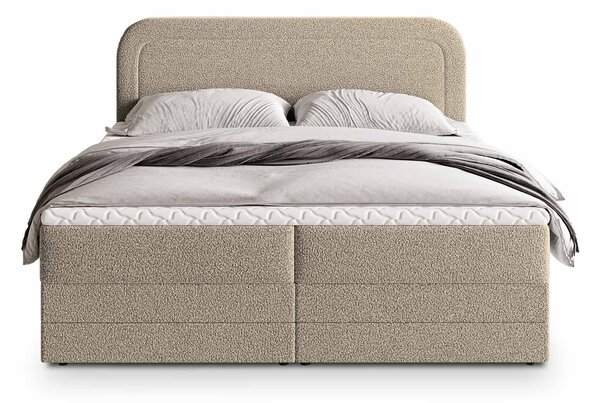 Manželská boxspring posteľ s úložným priestorom Armelin 140x200 - béžová