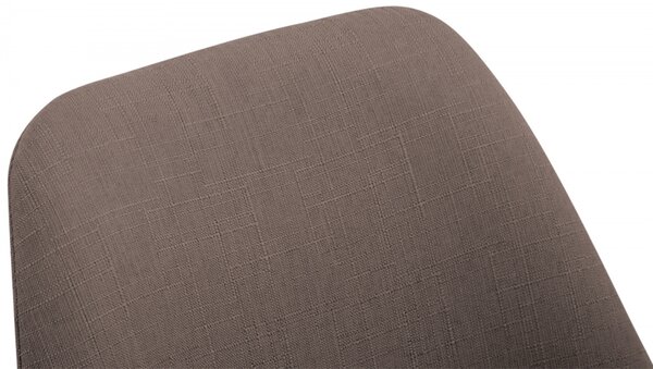 Stolička Borne V2 látka (SET 4 ks), drevené nohy orech - Sivo-hnedá (Taupe)