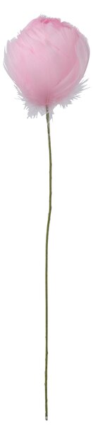 Dekorácie ružová kvetina tulipán z pierok - Ø12 * 38cm