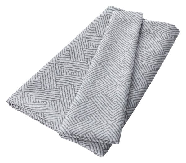 Prehoz na posteľ 220x260 cm farba produktu strieborná látka zapletaná, vzorované