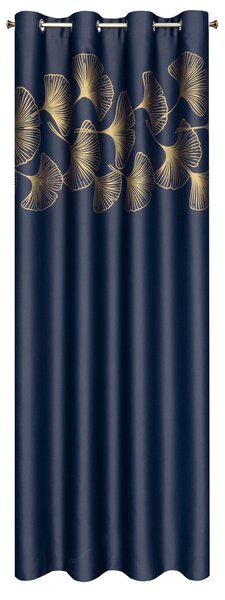ZATEMŇOVACÍ ZÁVES NA KRÚŽKOCH HARMONY 140X250 CM NÁMORNÍCKA MODRÁ