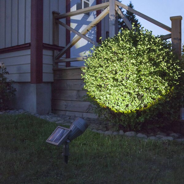 STAR TRADING Solárna LED lampa Powerspot, nastaviteľná clona, Čierna, Plast, Solárne svietidlá