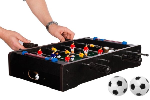 Mini stolný futbal 51 x 31 x 8 cm - čierny