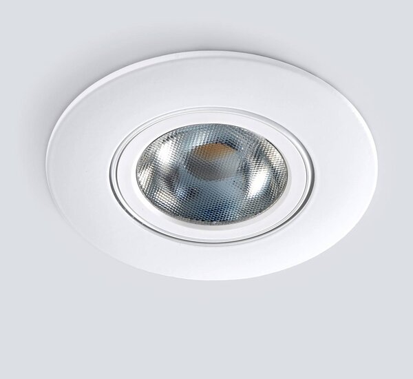 Zapustené stropné LED svetlo DL8002, otočné 38°, Biela / opálová, Chodba, Hliník, Moderný, Zapustené stropné svietidlo