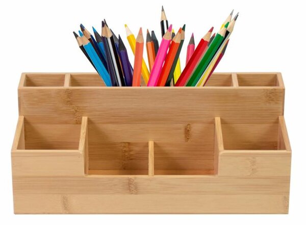 Organizér na písacie potreby, bambus, 30 x 15 x 11 cm