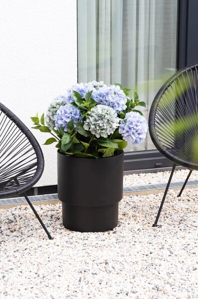 Kvetináč ESCADA, sklolaminát, výška 40 cm, čierna