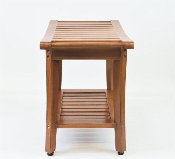 Stolička DIVERO s držiakom, masívny teak 47,2 x 33,5 x 56 cm
