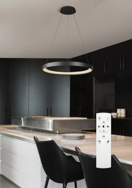 Top Light-LED St. luster na lanku ORBIT LED/40W/230V 3000-6500K pr.50 cm čierna+DO