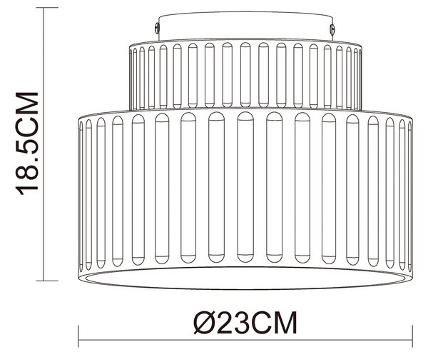 STROPNÉ SVIETIDLO, 23/18,5 cm Collett's Monde - Online Only bytové doplnky, Online Only